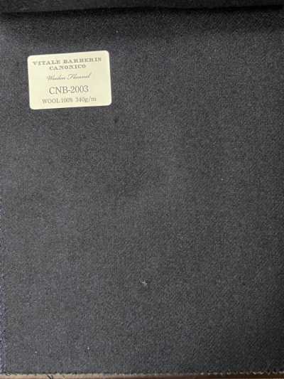 CNB2003 CANONICO Standard Woolen Flannel Dark Navy Solid