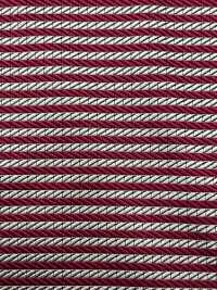 AI-14 Silk Jacquard Horizontal Stripes Wine Red X Silver [outlet][Textile] Yamamoto(EXCY) Sub Photo