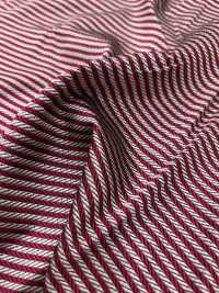 AI-14 Silk Jacquard Horizontal Stripes Wine Red X Silver [outlet][Textile] Yamamoto(EXCY) Sub Photo