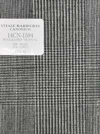 14CN1594 CANONICO 21 Micron Wool & Linen Dark Green Glen Check[Textile] CANONICO Sub Photo