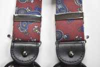 AT-2676/1 ALBERT THURSTON Suspenders In Wine Red Pattern With 35mm Elastic[Formal Accessories] ALBERT THURSTON Sub Photo