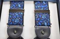 AT-2384/1 ALBERT THURSTON Floral Blue & Black Elastic Suspenders 35mm[Formal Accessories] ALBERT THURSTON Sub Photo