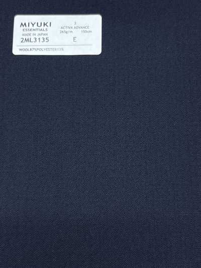 2ML3135 26SS MIYUKI Fabric ESSENTIALS ACTIVA ADVANCE Navy Plain