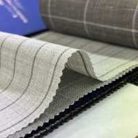 15CN1575 CANONIC WOOL SILK&LINEN TROPICAL PENCIL STRIPE BEIGE[Textile] CANONICO Sub Photo
