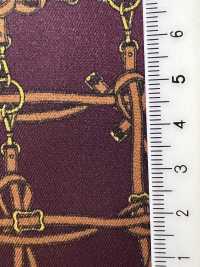 URJ-093 Made In Italy 100% Cupra Printed Lining Belt Check Wine Red TCS Sub Photo