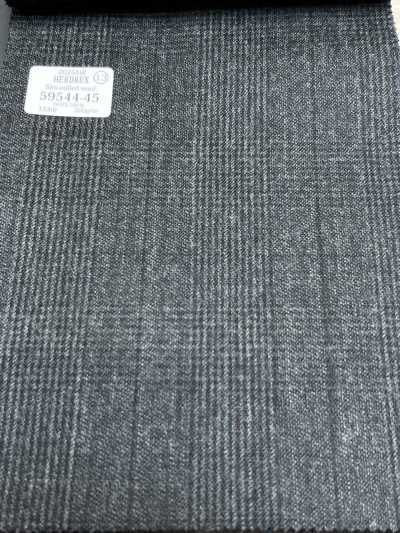 59544-45 26AW HERDREX Siro-milled Wool Charcoal Gray Glen Check