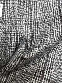 59545-92 25AW HERDREX [Siro-milled Wool] Siro-milled Wool Light Gray Glen Check[Textile] Kunishima Co., Ltd. Sub Photo