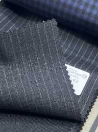 29412-62 25AW BEST SELECTION 【80 SUPER 100'S NINE MONTH】 Charcoal Heaven Gray Stripe[Textile] Kunishima Co., Ltd. Sub Photo