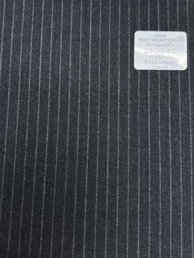 29412-62 26AW BEST SELECTION [80 SUPER 100'S NINE MONTH] Charcoal Gray Stripe