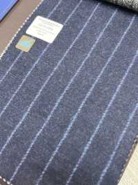 55CN5506 CANONICO JERSEY WORSTED FLANNEL NAVY CHALK STRIPE[Textile] CANONICO Sub Photo