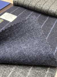 55CN5506 CANONICO JERSEY WORSTED FLANNEL NAVY CHALK STRIPE[Textile] CANONICO Sub Photo