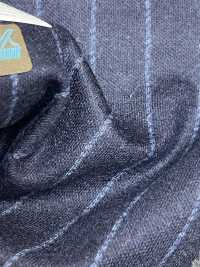 55CN5506 CANONICO JERSEY WORSTED FLANNEL NAVY CHALK STRIPE[Textile] CANONICO Sub Photo