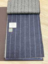 55CN5506 CANONICO JERSEY WORSTED FLANNEL NAVY CHALK STRIPE[Textile] CANONICO Sub Photo