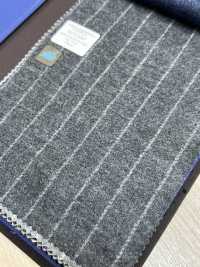 55CN5507 CANONICO JERSEY WORSTED FLANNEL GRAY CHALK STRIPE[Textile] CANONICO Sub Photo