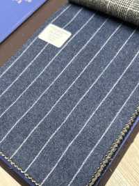 55CN5511 CANONICO FLANNEL 120'S Blue Stripe[Textile] CANONICO Sub Photo