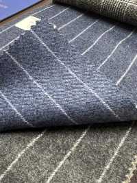 55CN5511 CANONICO FLANNEL 120'S Blue Stripe[Textile] CANONICO Sub Photo