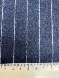 55CN5511 CANONICO FLANNEL 120'S Blue Stripe[Textile] CANONICO Sub Photo