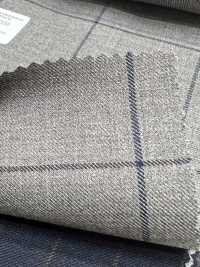 55CN5534 CANONICO PERENNIAL SUPER110'S Beige Windowpane[Textile] CANONICO Sub Photo