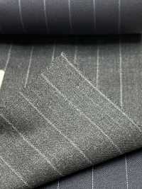 55CN5538 CANONICO PERENNIAL SUPER110'S Charcoal Heaven Gray Stripe[Textile] CANONICO Sub Photo