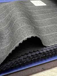 55CN5538 CANONICO PERENNIAL SUPER110'S Charcoal Heaven Gray Stripe[Textile] CANONICO Sub Photo