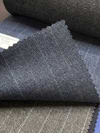 55CN5566 CANONICO TRADITIONAL WORSTED 21μ Navy Alternate Stripe[Textile] CANONICO Sub Photo