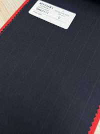 5MK0171 MIYUKI EVER WOOL Striped Navy[Textile] Miyuki Woolen Mills Sub Photo
