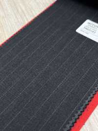 5MK0182 MIYUKI EVER WOOL Striped Charcoal Heaven Gray[Textile] Miyuki Woolen Mills Sub Photo