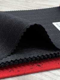 5MK0182 MIYUKI EVER WOOL Striped Charcoal Heaven Gray[Textile] Miyuki Woolen Mills Sub Photo