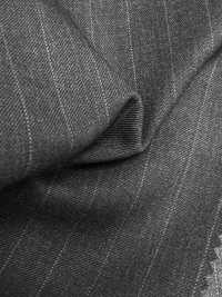 5MK0182 MIYUKI EVER WOOL Striped Charcoal Heaven Gray[Textile] Miyuki Woolen Mills Sub Photo