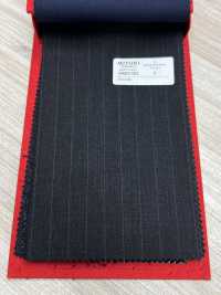 5MK0182 MIYUKI EVER WOOL Striped Charcoal Heaven Gray[Textile] Miyuki Woolen Mills Sub Photo