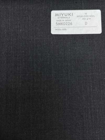 5MK0226 MIYUKI EVER WOOL Shadow Stripe Charcoal Gray