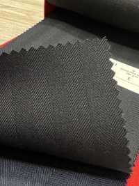 5ML0262 MIYUKI EVER WOOL Herringbone Dark Navy[Textile] Miyuki Woolen Mills Sub Photo