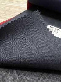 5ML0284 MIYUKI EVER WOOL Herringbone Blue[Textile] Miyuki Woolen Mills Sub Photo