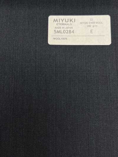 5ML0284 MIYUKI EVER WOOL (Miyuki Ever Wool) Herringbone Blue