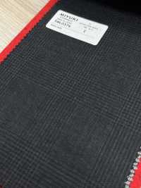 5ML0376 MIYUKI EVER WOOL Glen Check Charcoal Heaven Gray[Textile] Miyuki Woolen Mills Sub Photo