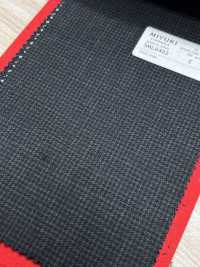 5ML0402 MIYUKI EVER WOOL (Miyuki Everwool) Houndstooth Charcoal Heaven Gray[Textile] Miyuki Woolen Mills Sub Photo