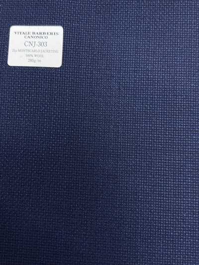 CNJ303 CANONICO Standard 21μ MONTECARLO JACKETING Hopsack Navy Blue Solid