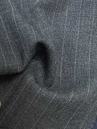 2MK4421 26SS Miyuki Textile MIYUKI ESSENTIALS ACTIVA Charcoal Heaven Gray Stripe Miyuki Woolen Mills Sub Photo