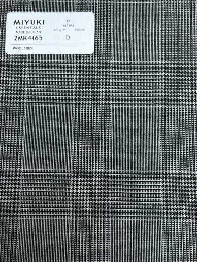 26SS MIYUKI Fabrics ESSENTIALS ACTIVA Medium Gray Check