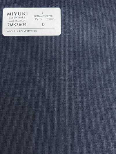 2MK3604 26SS MIYUKI Fabrics ESSENTIALS ACTIVA ACTIVA COOLTEC Navy Solid