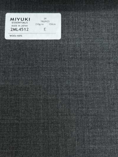 2ML4512 26SS MIYUKI Essentials TROPICS Medium Gray Plain