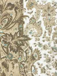 URJ-098 Italian-made 100% Cupro Cupro Lining, Paisley Pattern, Brown. TCS Sub Photo