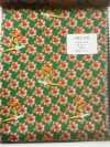 URJ-100 Italian-made 100% Cupro Lining, Floral Pattern, Green.