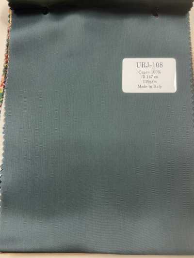 URJ-108 Made In Italy 100% Cupro Printed Lining, Solid Blue Green