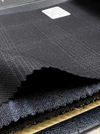 M02064-2 KUNISHIMA1850 Exclusive Line 【Superfine Worsted】Navy Heathered Check[Textile] Kunishima Co., Ltd. Sub Photo