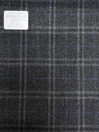 M02065-4 KUNISHIMA1850 Exclusive Line 【Superfine Worsted】 Gray Heather Check