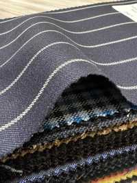 PR6521-NV Standard Japanese Premium Super120's Stretch Stripe Navy[Textile] Additional Images