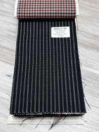 MH6521-BK Standard Japanese Wool Mohair Worsted (Tonic Style) Stripe Black[Textile] Additional Images