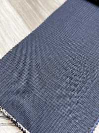 MH2431-NV Standard Japanese Wool-Mohair Worsted (Tonic-style) Check Navy[Textile] Additional Images