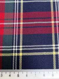 SK5536-NV Standard Japanese Silk-Wool Stretch Check Navy[Textile] Additional Images